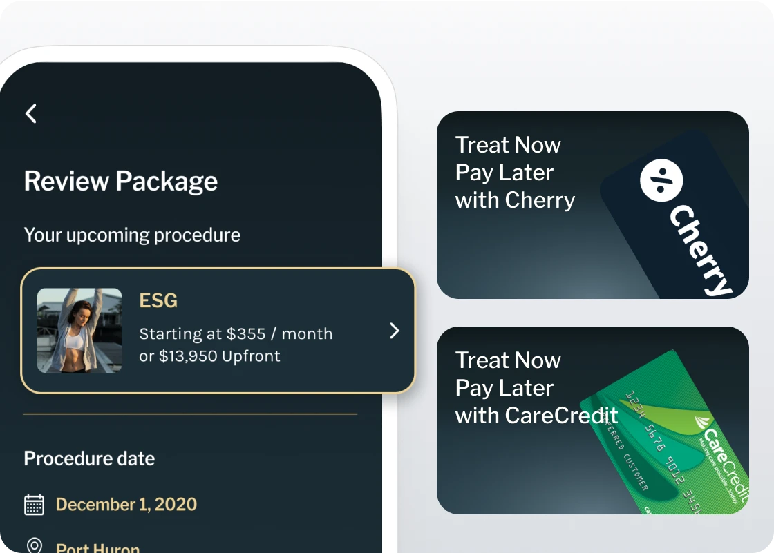 A screenshot of a package review and payment page